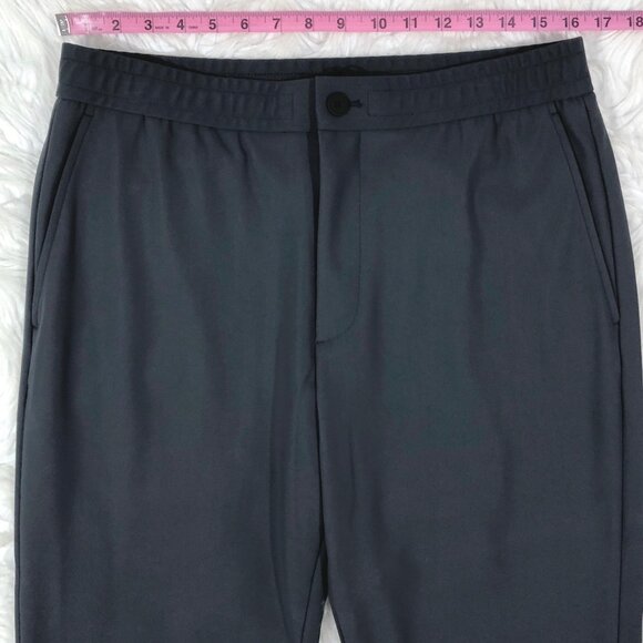 THEORY Mayer Drawstring Precision Ponte Pants Slim Fit in Basalt (Grey) 32 - Picture 5 of 16